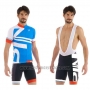 2015 Cycling Jersey Pinarello White and Blue Short Sleeve and Bib Short