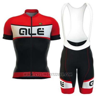2016 Cycling Jersey ALE Red Bianco Black Short Sleeve and Bib Short