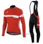 2016 Cycling Jersey Specialized Ml Red and White Long Sleeve and Bib Tight
