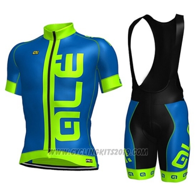 2017 Cycling Jersey ALE Blue Short Sleeve and Bib Short
