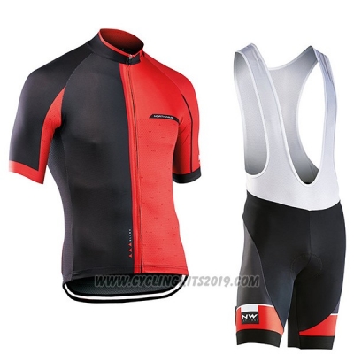 2017 Cycling Jersey Northwave Blade Black and Red Short Sleeve and Bib Short