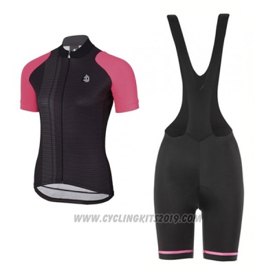 2017 Cycling Jersey Women Etxeondo Neo Black and Pink Short Sleeve and Bib Short