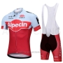 2018 Cycling Jersey Katusha Alpecin Red Short Sleeve and Bib Short