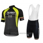 2018 Cycling Jersey Lungomare Black and Yellow Short Sleeve and Salopette