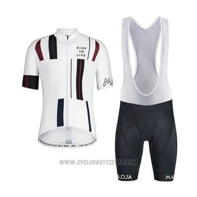 2020 Cycling Jersey Maloja Black White Short Sleeve and Bib Short