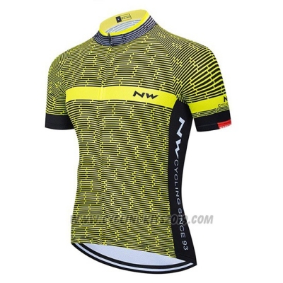 2020 Cycling Jersey Northwave Yellow Black White Short Sleeve and Bib Short