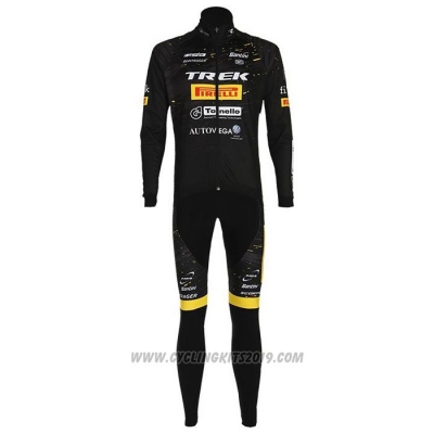 2020 Cycling Jersey Trek Selle San Marco Black Long Sleeve and Bib Tight