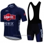 2021 Cycling Jersey Alpecin Fenix Deep Blue Short Sleeve and Bib Short