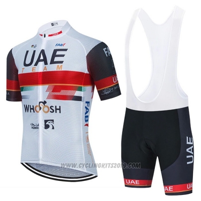 2021 Cycling Jersey UAE White Short Sleeve and Bib Short