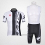 2011 Cycling Jersey Castelli White and Black Short Sleeve and Bib Short