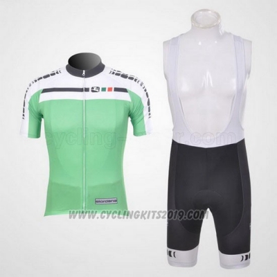 2011 Cycling Jersey Giordana White and Green Short Sleeve and Bib Short