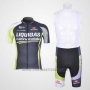 2011 Cycling Jersey Liquigas Cannondale Black and Green Short Sleeve and Bib Short