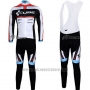 2012 Cycling Jersey Cube Black and White Long Sleeve and Bib Tight