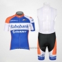 2012 Cycling Jersey Rabobank Blue and White Short Sleeve and Bib Short