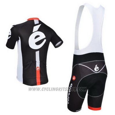 2013 Cycling Jersey Cervelo White and Black Short Sleeve and Bib Short