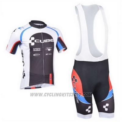 2013 Cycling Jersey Cube Black and White Short Sleeve and Bib Short