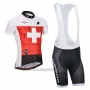 2014 Cycling Jersey Assos White and Red Short Sleeve and Bib Short