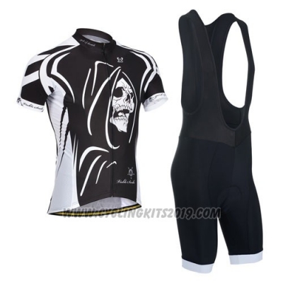 2014 Cycling Jersey Monton White and Black Short Sleeve and Bib Short