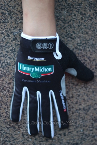 2014 Europcar Full Finger Gloves Cycling Black