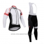 2015 Cycling Jersey Castelli White Long Sleeve and Bib Tight