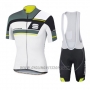 2016 Cycling Jersey Sportful White and Gray Short Sleeve and Bib Short