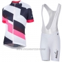 2017 Cycling Jersey Women Nalini Stripe Pink and Black Short Sleeve and Bib Short