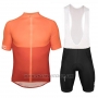 2018 Cycling Jersey POC Orange Short Sleeve and Bib Short