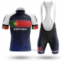 2020 Cycling Jersey Champion Portugal Blue Green Red Short Sleeve and Bib Short