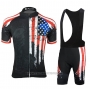 2021 Cycling Jersey USA Black Short Sleeve and Bib Short