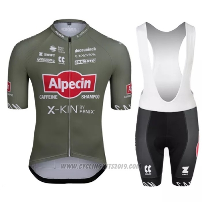 2022 Cycling Jersey Alpecin Fenix Green Red Short Sleeve and Bib Short