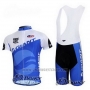 2011 Cycling Jersey Giant Blue and White Short Sleeve and Bib Short