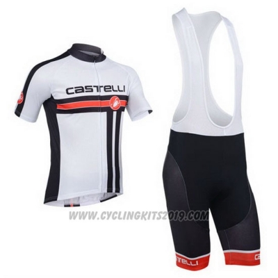 2013 Cycling Jersey Castelli White Short Sleeve and Bib Short [hua1645]