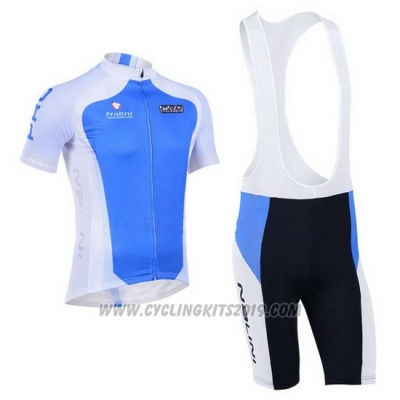 2013 Cycling Jersey Nalini Sky Blue and White Short Sleeve and Salopette