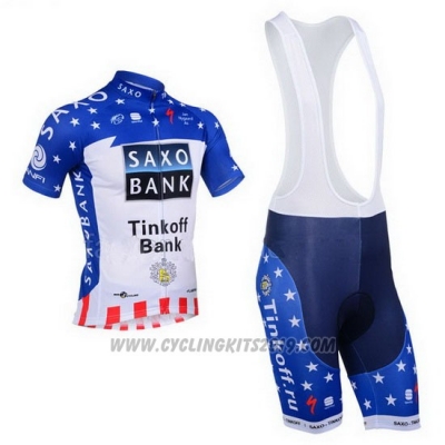 2013 Cycling Jersey Tinkoff Saxo Bank Campione The United States Short Sleeve and Bib Short