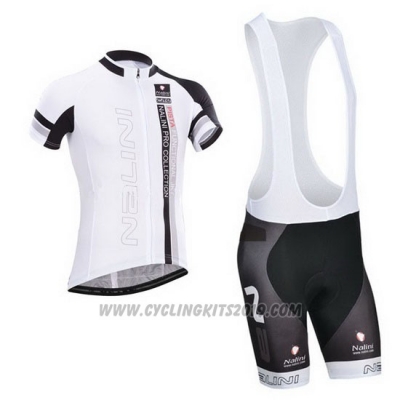 2014 Cycling Jersey Nalini White Short Sleeve and Salopette