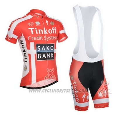 2014 Cycling Jersey Tinkoff Saxo Bank Campione Denmark Short Sleeve and Bib Short