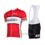 2015 Cycling Jersey Wieiev White Red Short Sleeve and Bib Short