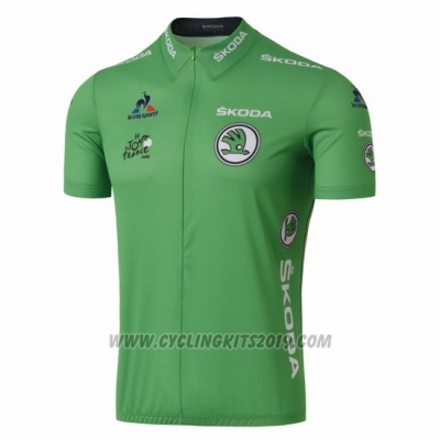 2016 Cycling Jersey Tour de France Green Short Sleeve and Bib Short