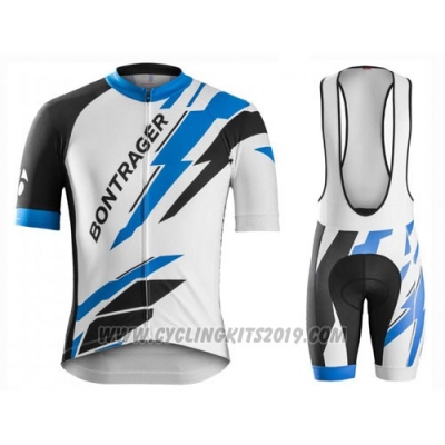 2016 Cycling Jersey Trek Bontrager Blue and White Short Sleeve and Bib Short