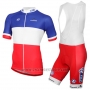 2017 Cycling Jersey FDJ Blue Campione France Short Sleeve and Bib Short