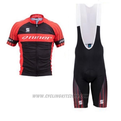 2017 Cycling Jersey Niner Red Short Sleeve and Bib Short