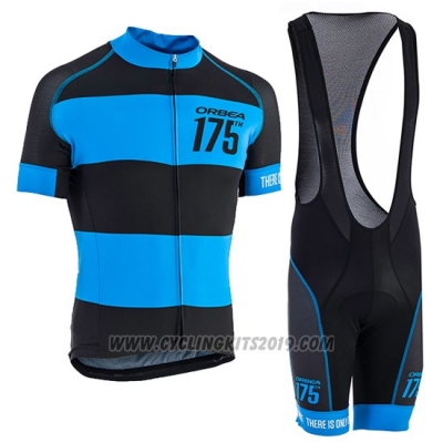 2017 Cycling Jersey Orbea Black and Blue Short Sleeve and Bib Short