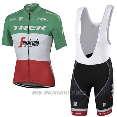2017 Cycling Jersey Trek Segafredo Campione Italy Short Sleeve and Bib Short