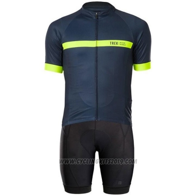2020 Cycling Jersey Bontrage Yellow Deep Blue Short Sleeve and Bib Short