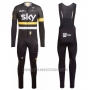 2016 Cycling Jersey Sky Yellow Long Sleeve and Bib Tight