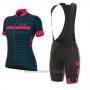 2017 Cycling Jersey Women ALE Excel Riviera Blue and Pink Short Sleeve and Bib Short