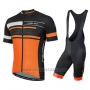 2018 Cycling Jersey Nalini Fatica Orange Short Sleeve and Salopette