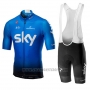 2019 Cycling Jersey Sky Blue Short Sleeve and Bib Short