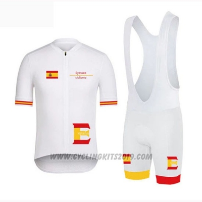 2019 Cycling Jersey Vuelta Espana White Short Sleeve and Bib Short