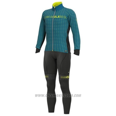 2020 Cycling Jersey ALE Sky Blue Long Sleeve and Bib Tight
